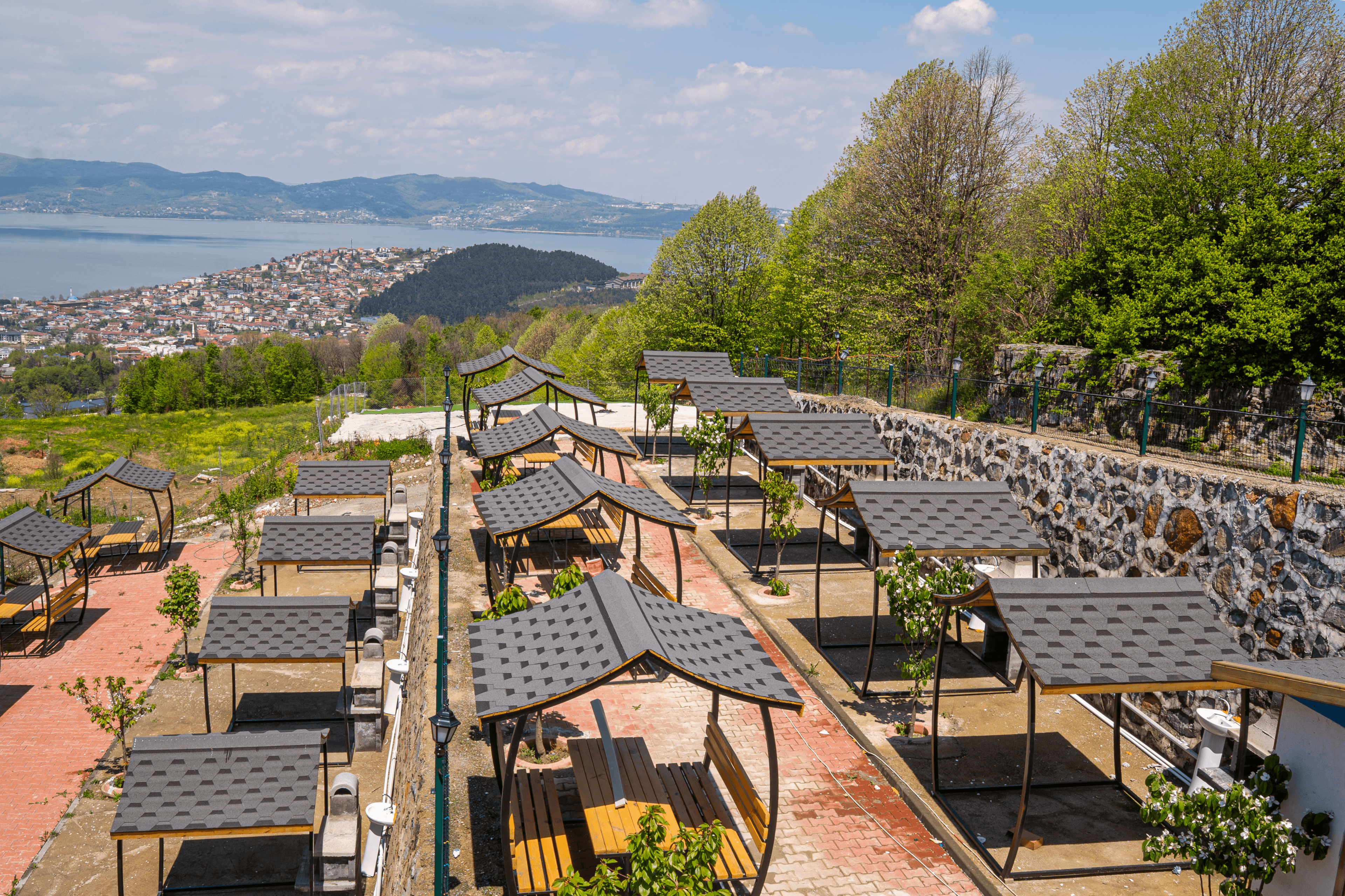 Hotel garden and barbecue
